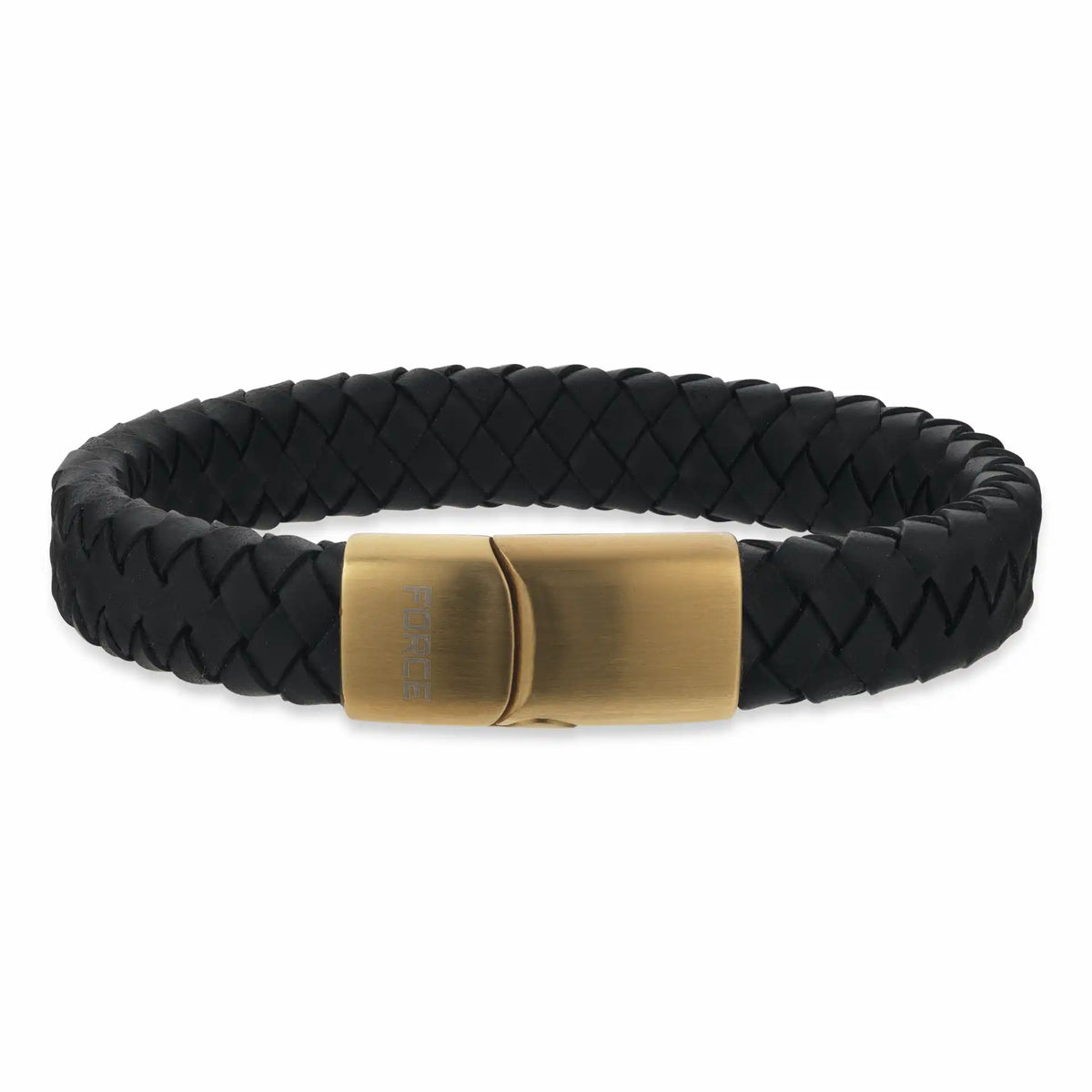 Scrouples - FORCE Herre armbånd sort flettet læder 21 cm - Model: 03571A,M
