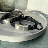 Scrouples - FORCE - Herrearmbånd i sort læder - Model: 03701A,M