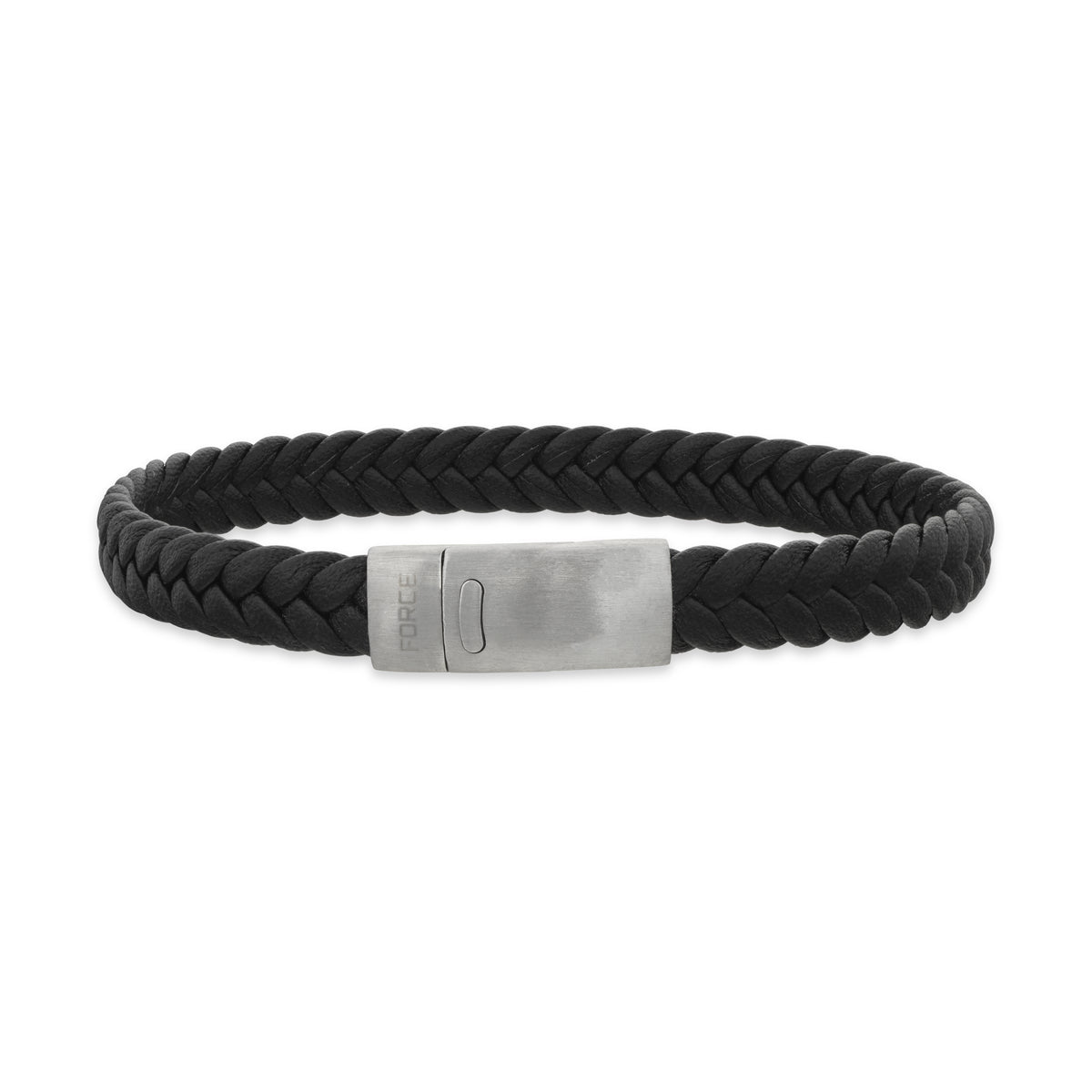 Scrouples - FORCE Herre armbånd sort flettet læder - Model: 03801A,M