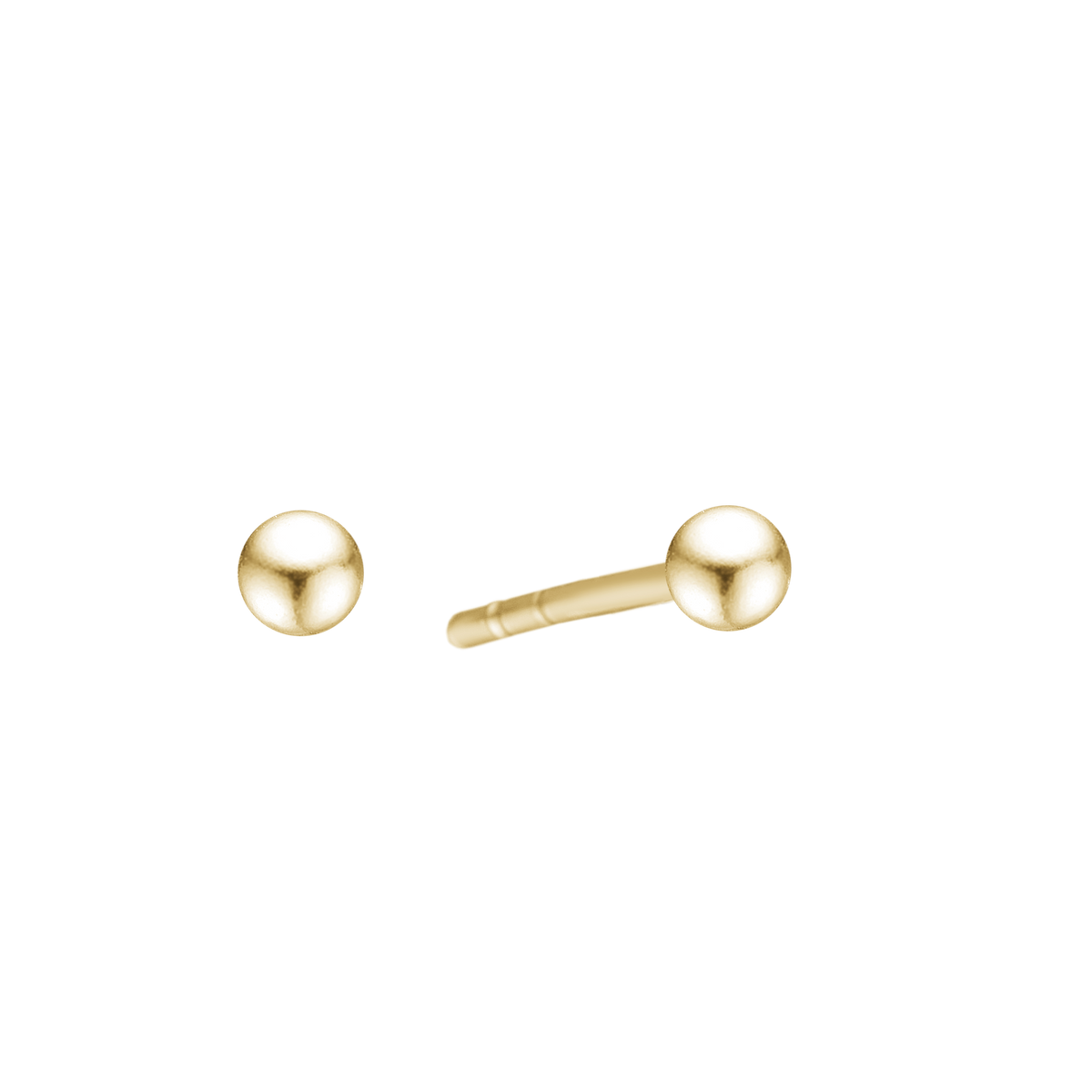 Aagaard - Forgyldt sølvørestik, kugle 3 mm - Model: 0391027-03