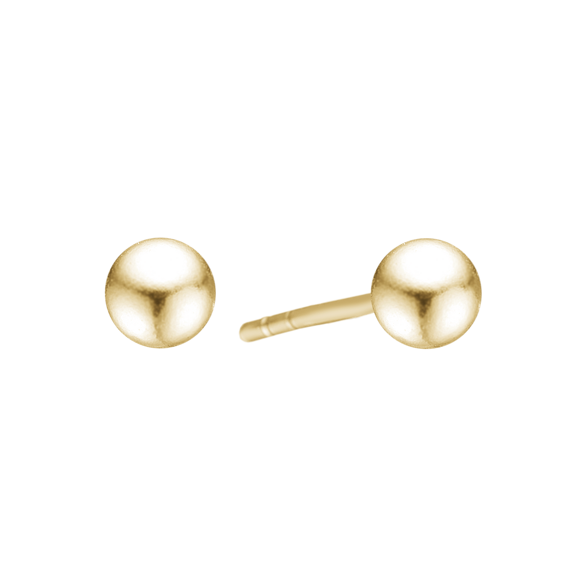Aagaard - Forgyldt sølvørestik, kugle 6 mm - Model: 0391027-06