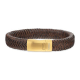 Scrouples - FORCE Herre armbånd brunt flettet læder - Model: 03991A,M