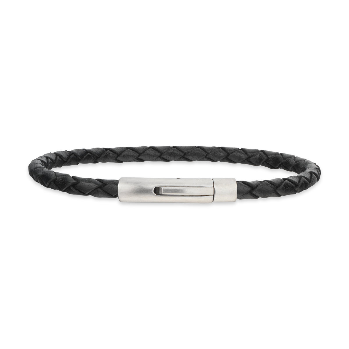 Scrouples - FORCE Herre armbånd sort flettet læder - Model: 04021A,M