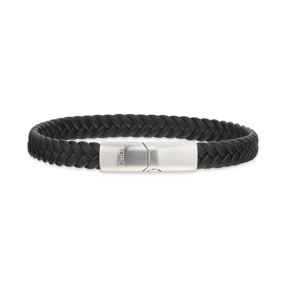 Scrouples - FORCE Herre armbånd sort flettet læder - Model: 04041A,M
