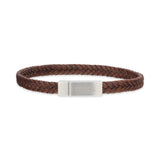 Scrouples - FORCE Herre armbånd brunt flettet læder - Model: 04051A,M