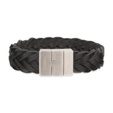 Scrouples - FORCE Herre armbånd sort flettet læder - Model: 04101A,M