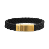Scrouples - FORCE Herre armbånd sort flettet læder - Model: 04161A,M
