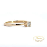 14kt Ring med diamant 0,09 ct w/si - Model: 40-22604