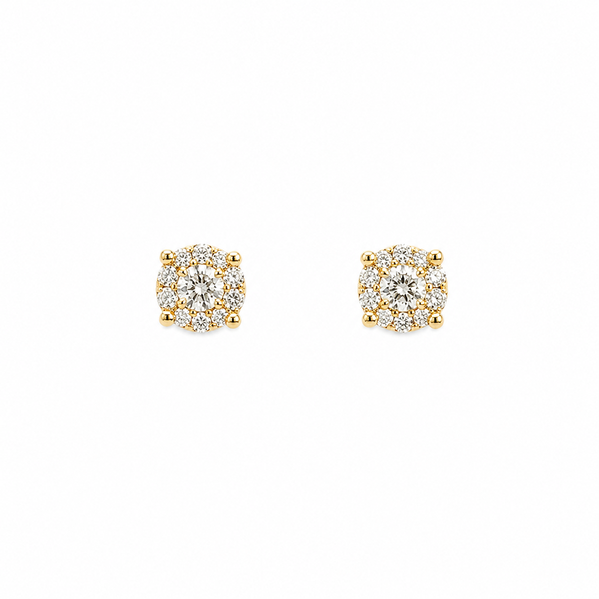14kt Ørering med diamant 0,31 ct w/si