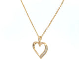 14 kt. Guld hjerte vedhæng - med 0,13ct tw/si brillant - Model: 20-22158
