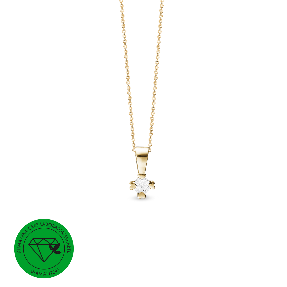 Mary vedhæng 8 kt guld med 0,10 ct labgrown diamant W/VS - Model: 08847710
