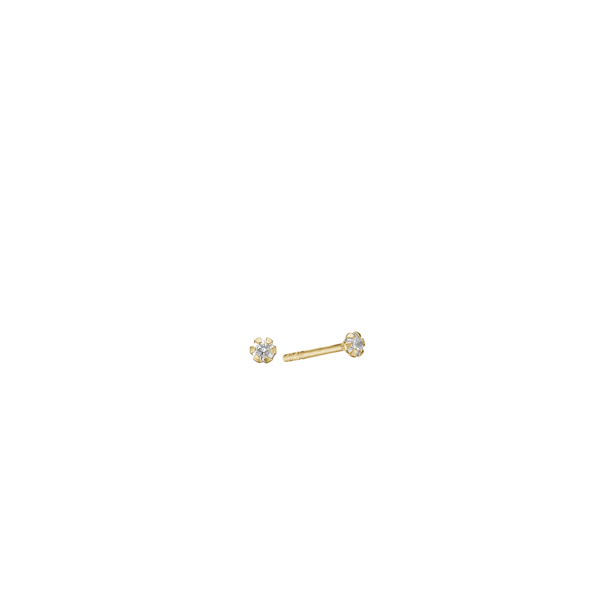Aagaard Cubic Zirkonia Ørestikker 8 Karat Guld 2 mm