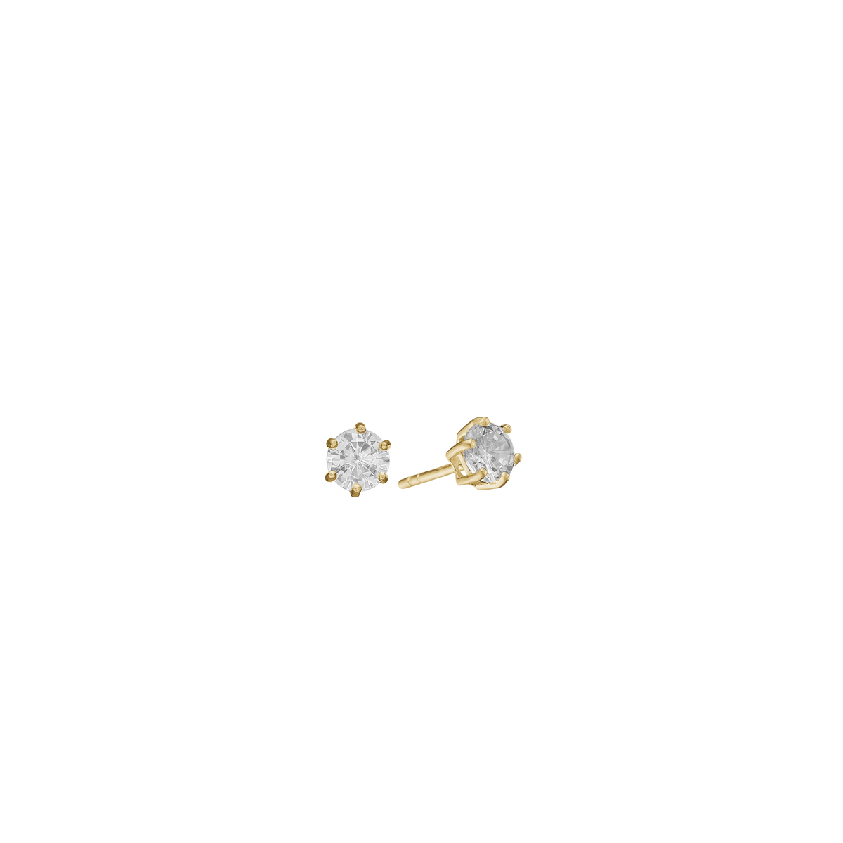 Aagaard Cubic Zirkonia Ørestikker 8 Karat Guld 4 mm