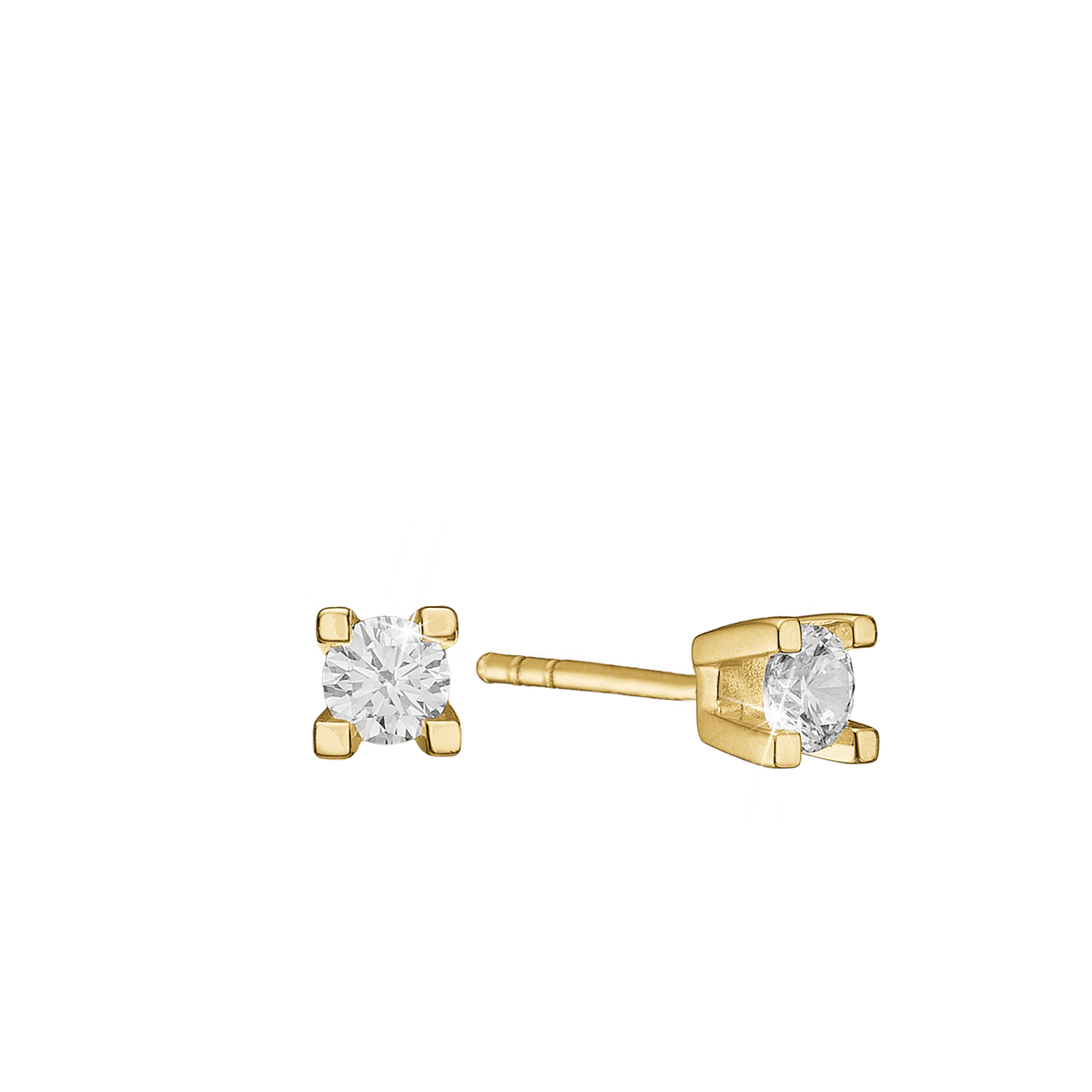 Aagaard Eternity Ørestikker 14 Karat Guld Med 2x0,20ct W/SI Diamant