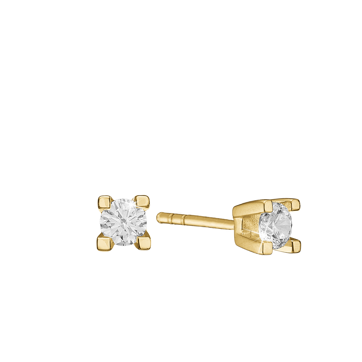 Aagaard Eternity Ørestikker 14 Karat Guld Med 2x0,35ct W/SI Diamant