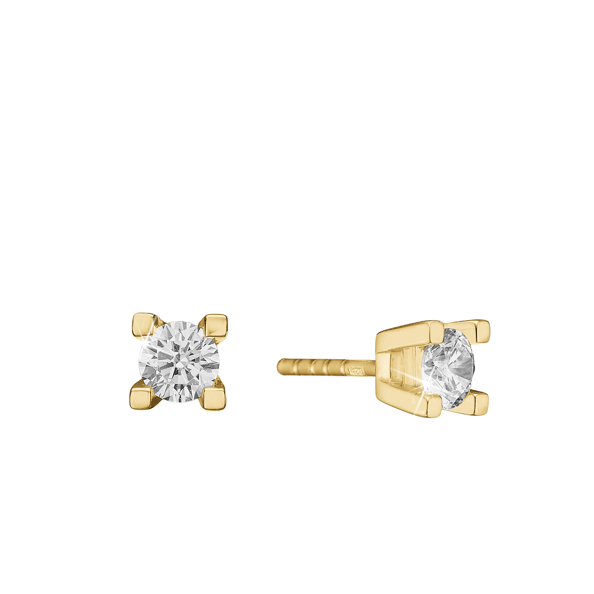 Aagaard Eternity Ørestikker 14 Karat Guld Med 2x0,40ct W/SI Diamant