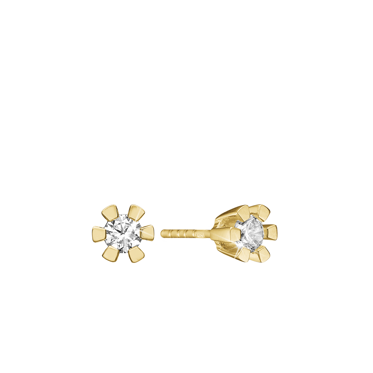 Aagaard Eternity Ørestikker 14 Karat Guld Med 2x0,40ct W/SI Diamant