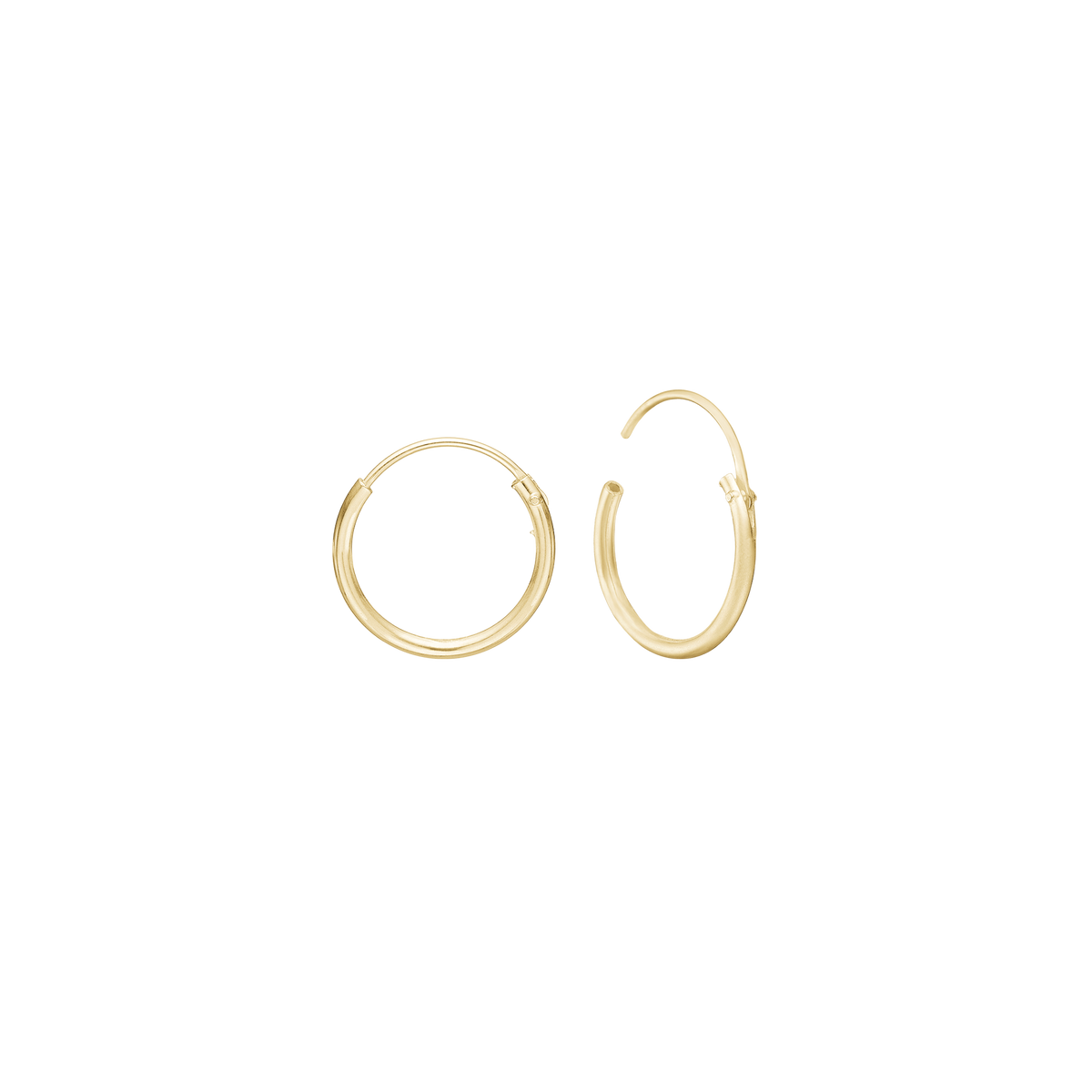 Aagaard Creoler 8 Karat Guld Diameter 10,5 mm Med Vippelås Tråd 1,2 mm
