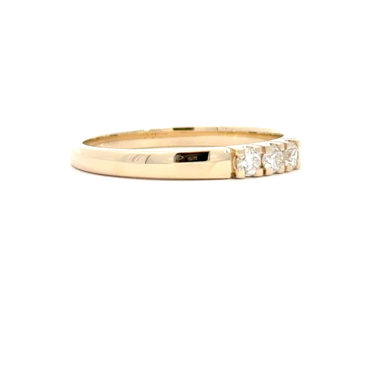 14 kt. Guld alliance ring med 3 x 005ct tw/si - Model: 40-22636