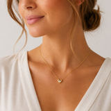 Scrouples - Collier stort hjerte 0,02 H-W/SI 8 kt. rødguld - Model: 33393,45