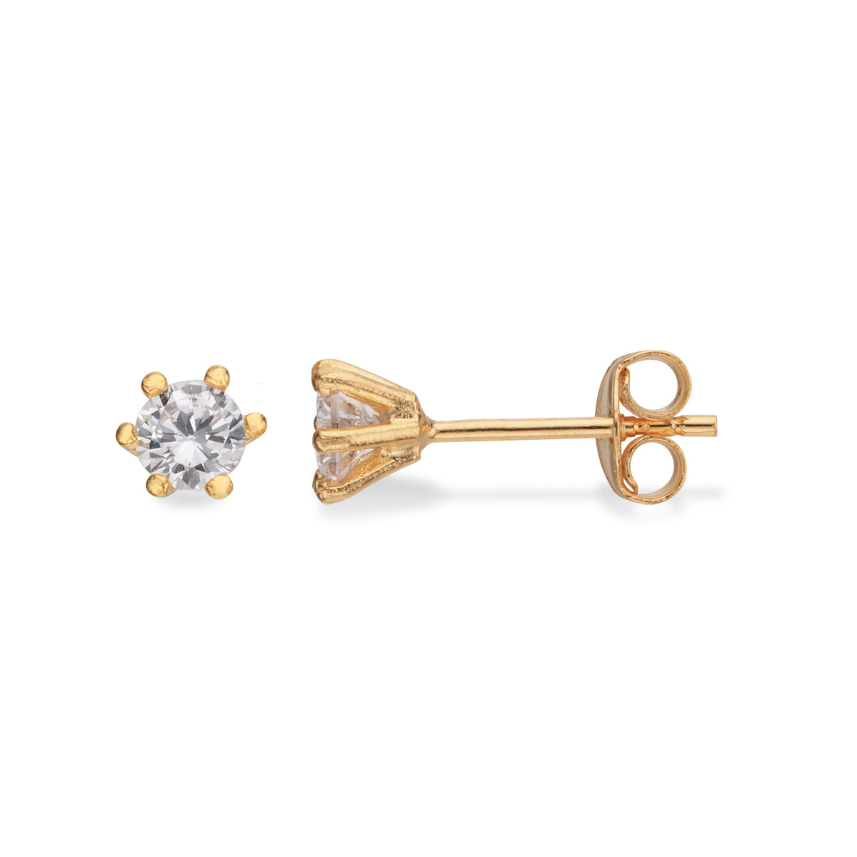 Scrouples - Ørepynt syn.zir. 4 mm. 8 kt. - Model: 100323