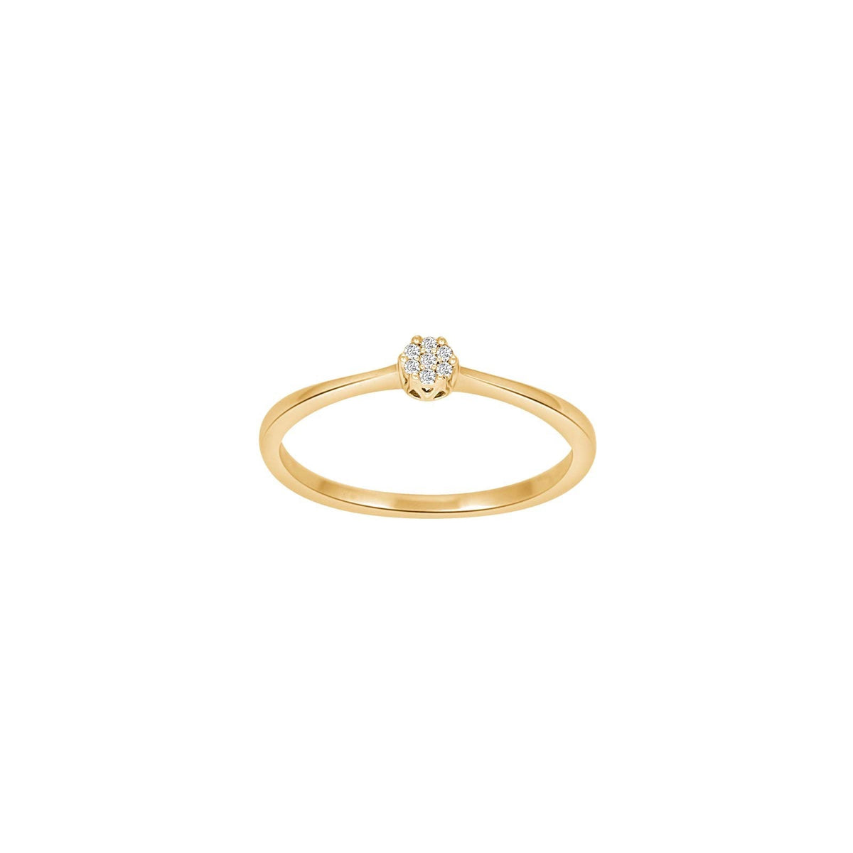 Siersbøl 14kt. guldring m/dia. 0.03ct W/SI