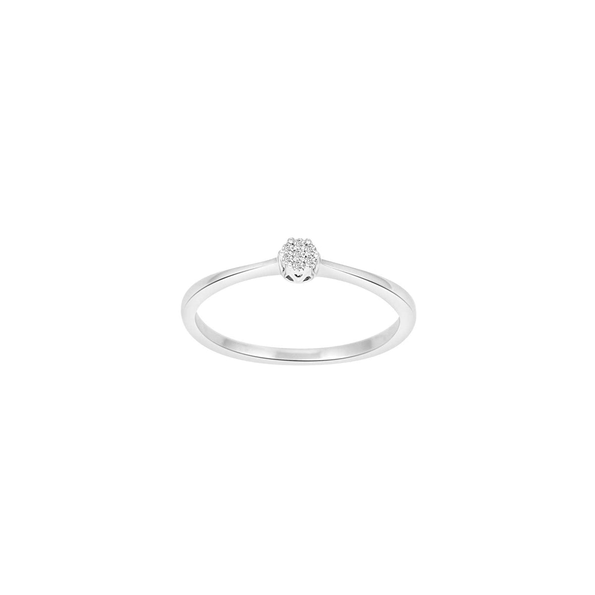 Siersbøl 14kt. hvidguldsring m/ dia 0.03ct W/SI