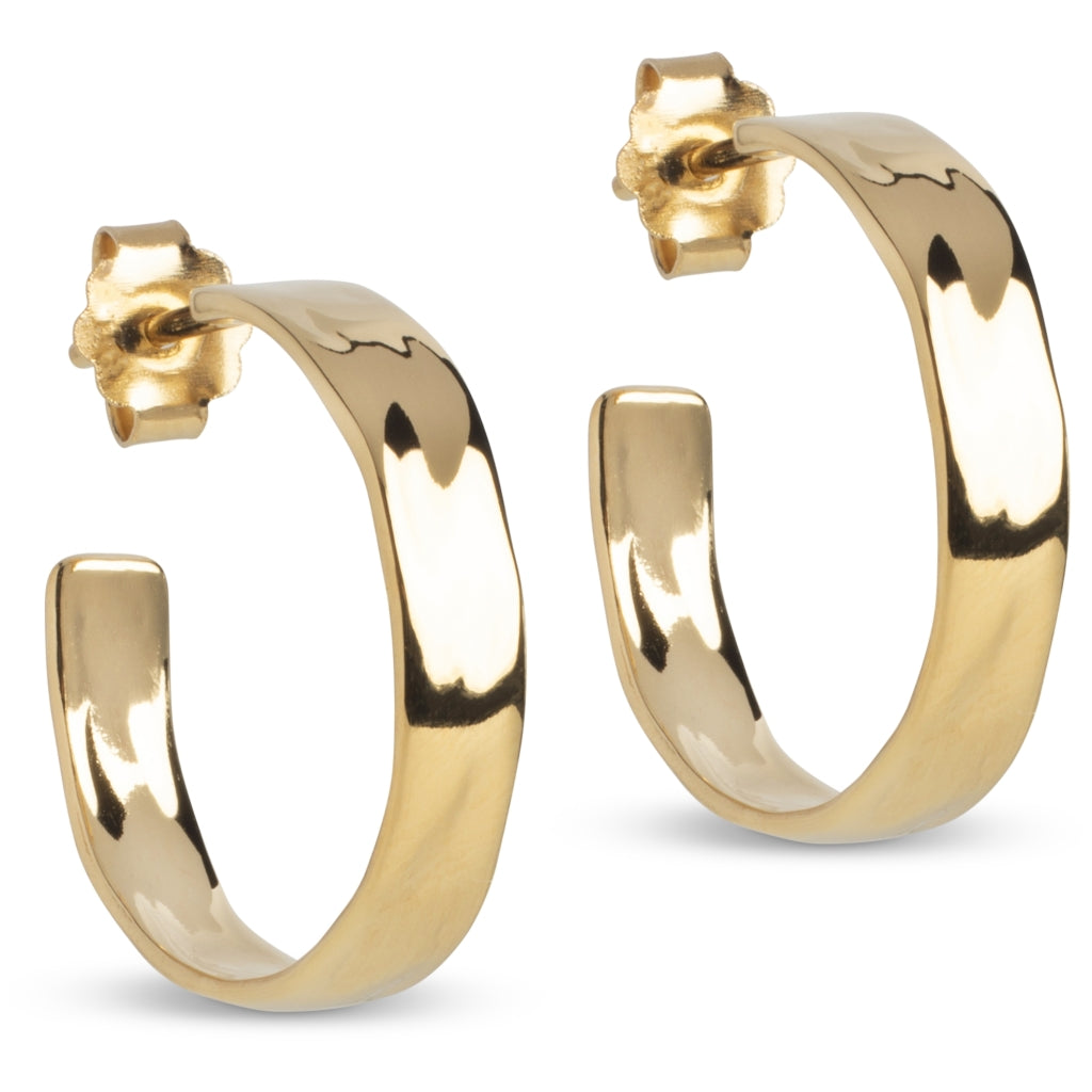 Enamel - Forgyldt SANDRA hoops - Model: E392G