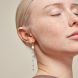 Enamel - Forgyldte Lola hoops "Cornflower" - Model: E256G-cornflower
