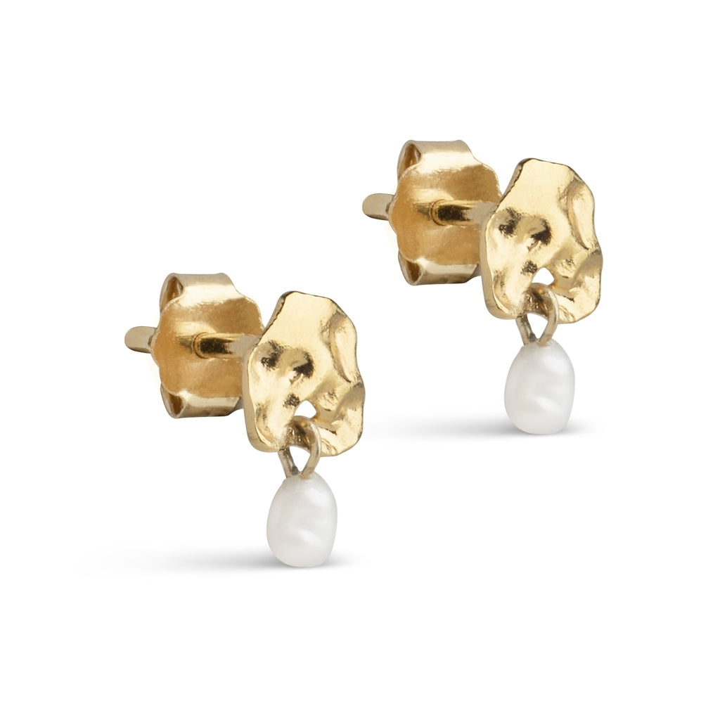 Enamel - Forgyldt Mio Pearl øreringe - Model: E333GM