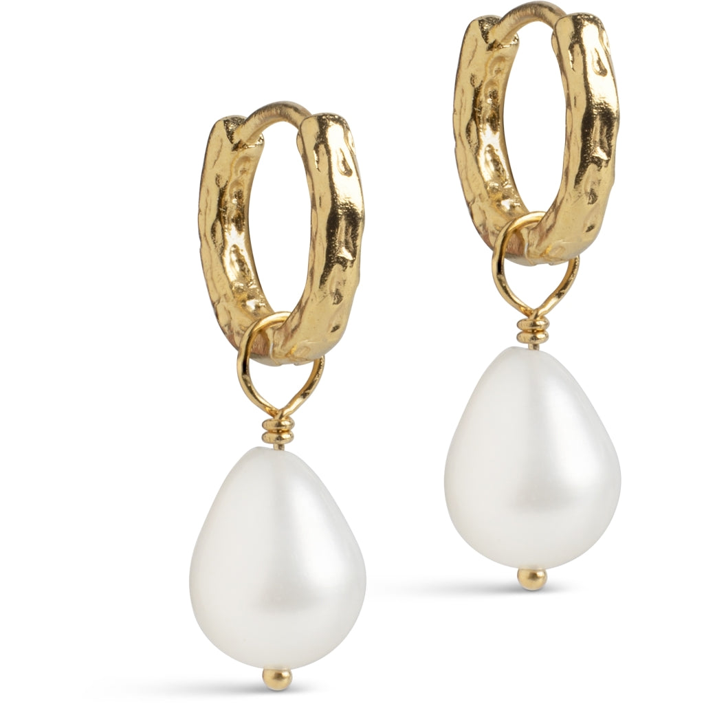 Enamel - Forgyldt Significant Pearl øreringe - Model: E324GM