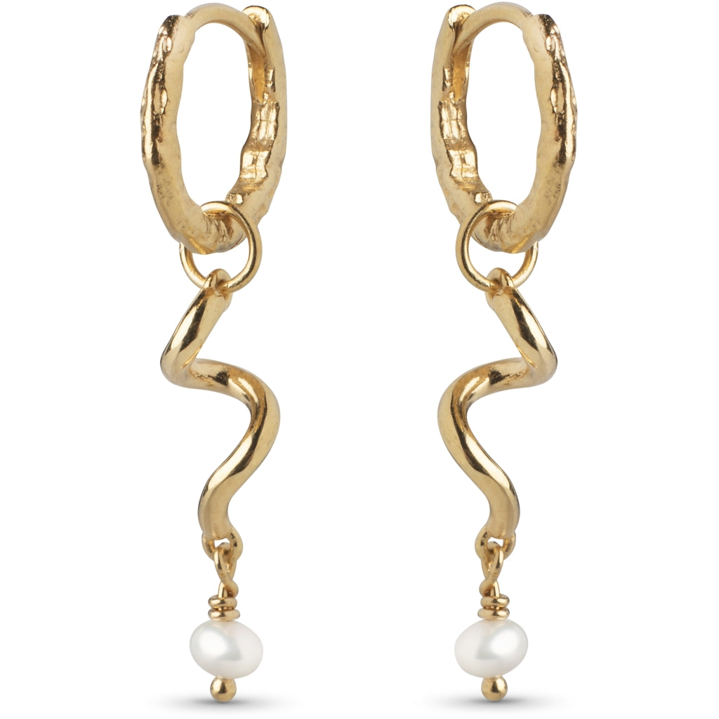 Enamel - Forgyldte Belle Twist hoops - Model: E314GM