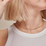 Enamel - Forgyldt Lola "Lolly" halskæde - Model: N55G-lolly