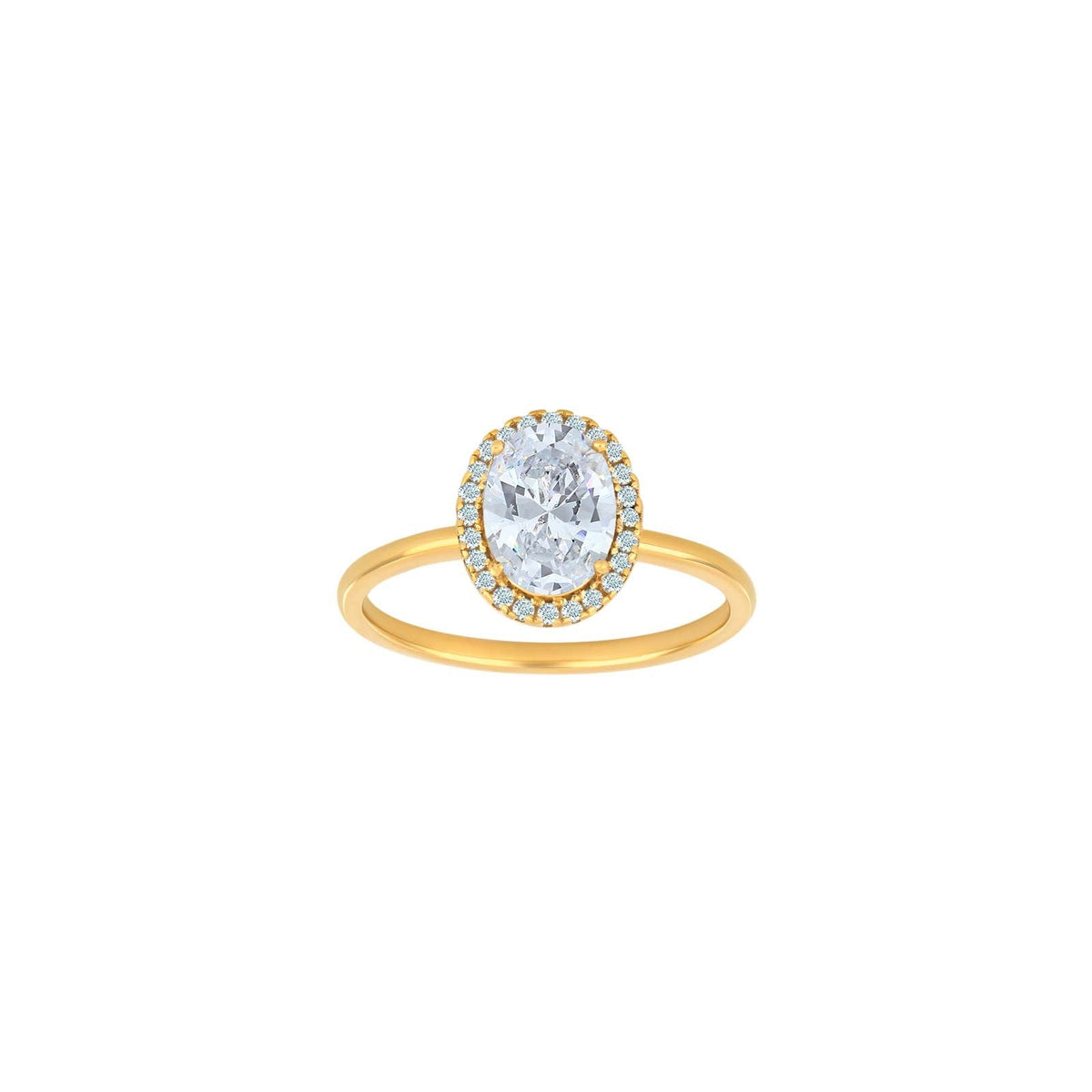 Joanli Nor Forgyldt ring MILLENOR hvid