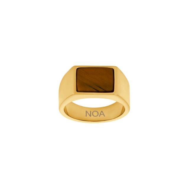 Son of noa - stål ring IP gold med yellow tiger eye - Model: 10840002856