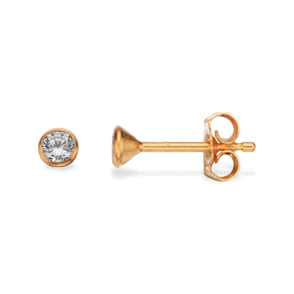 Scrouples - Ørepynt syn.zir. 2,5 mm. 8 kt. - Model: 112023