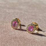 Scrouples - Ørestik 14 kt. roset, pink safir m. 0,10 w/si - Model nr.: 119945