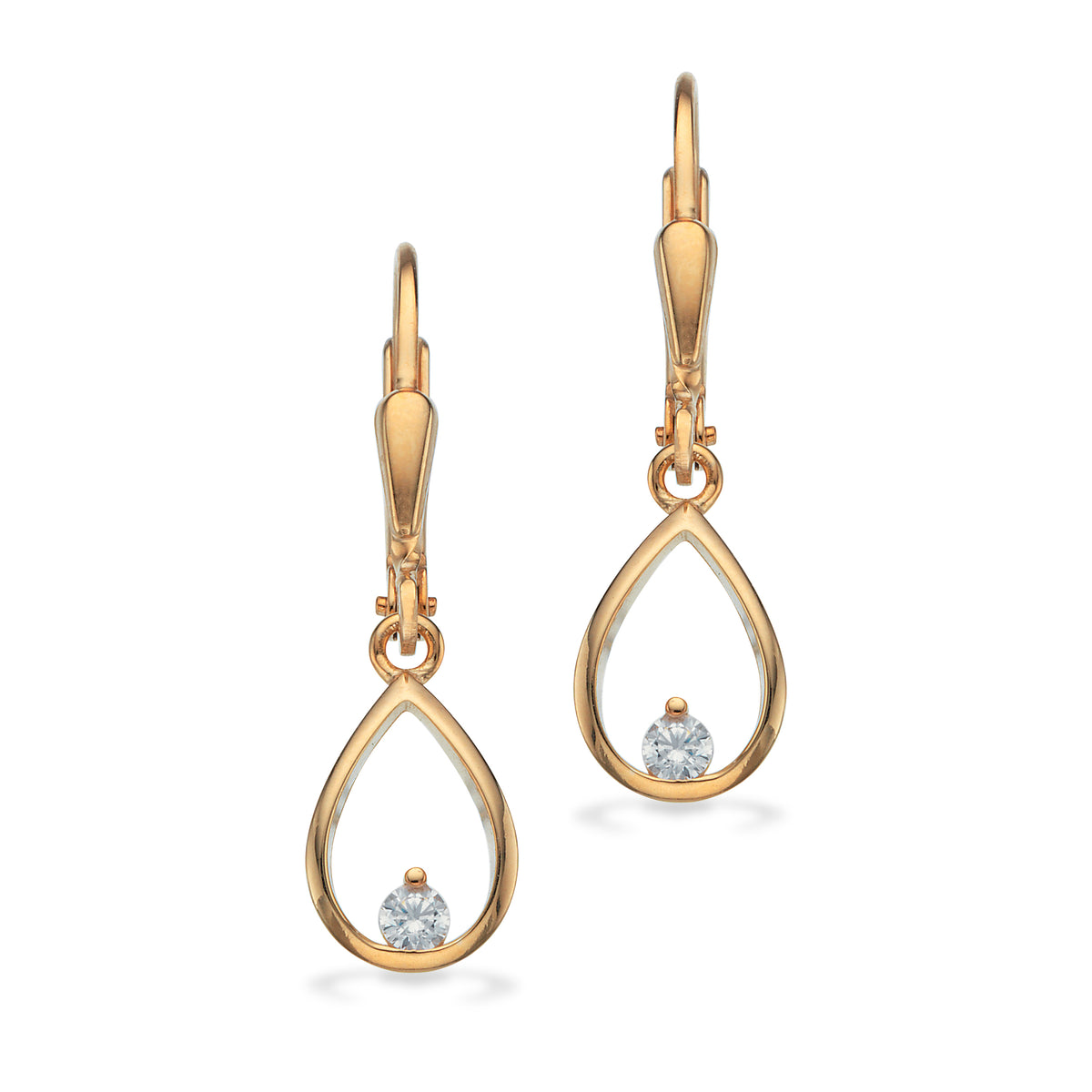 Scrouples - Ørebøjler 8 kt. guld m. zir - Model nr.: 120073