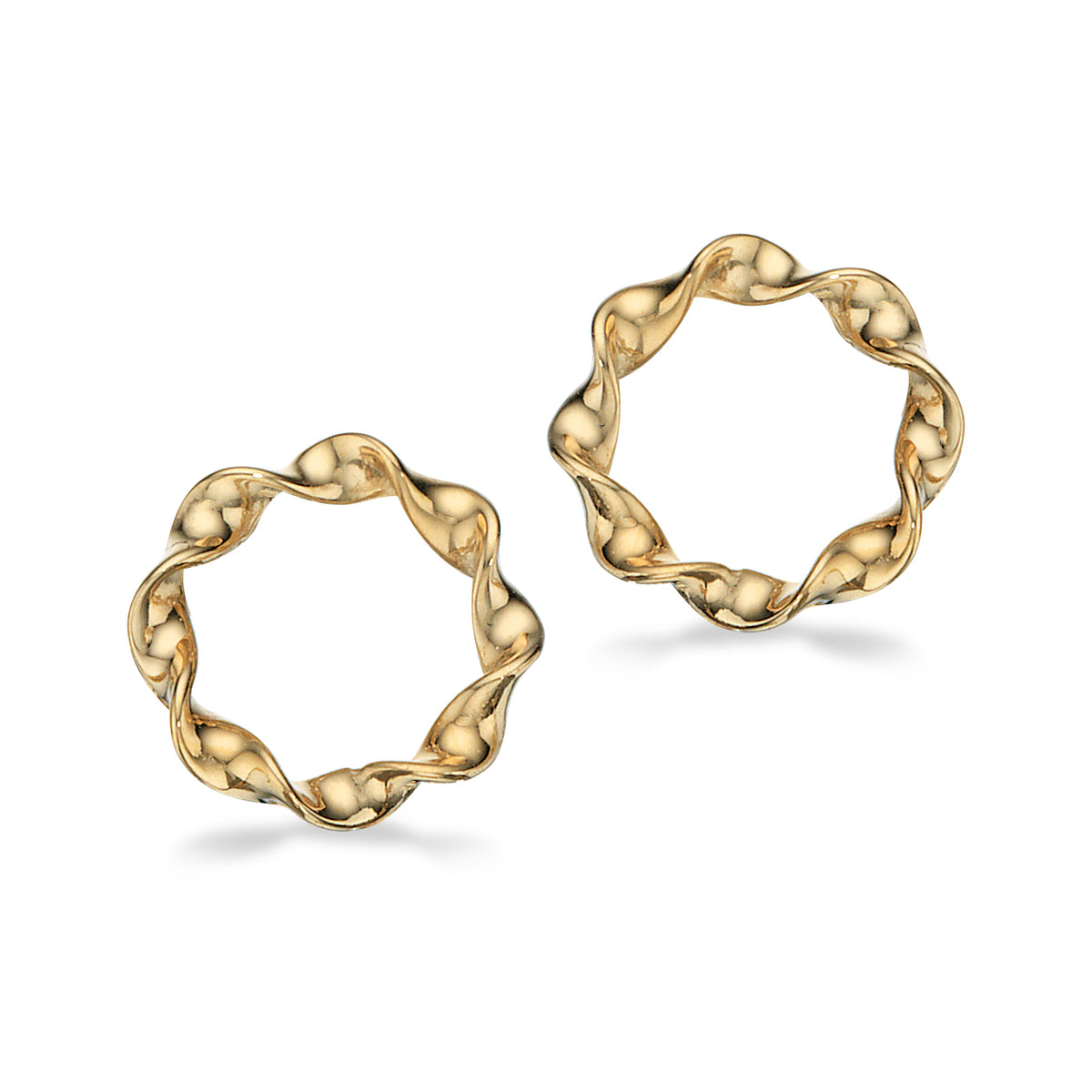 Scrouples - Ørestikker 8 kt. guld snoet cirkel - Model nr.: 120193