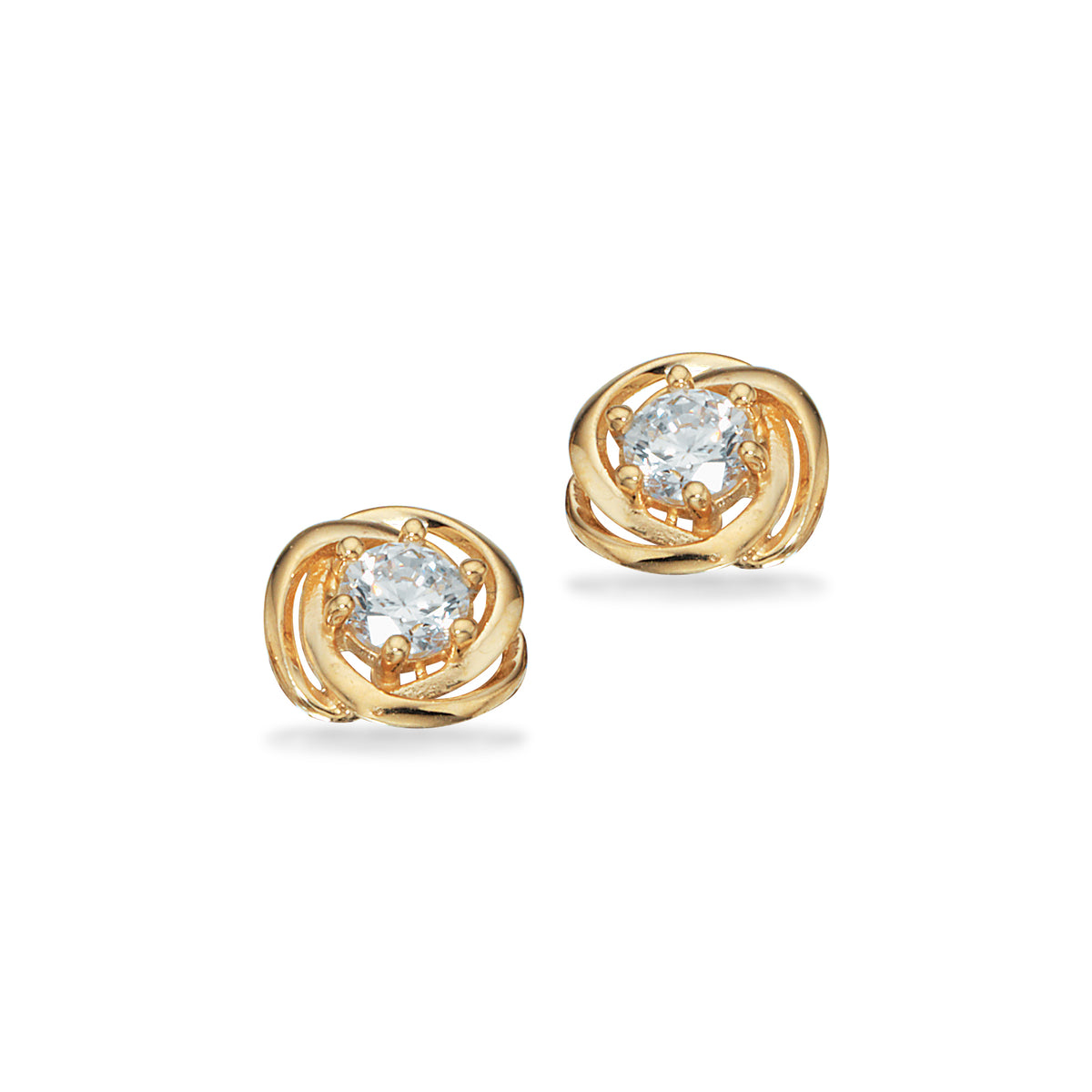Scrouples - 8 kt ørestikkere med zirkoner - Model: 120683