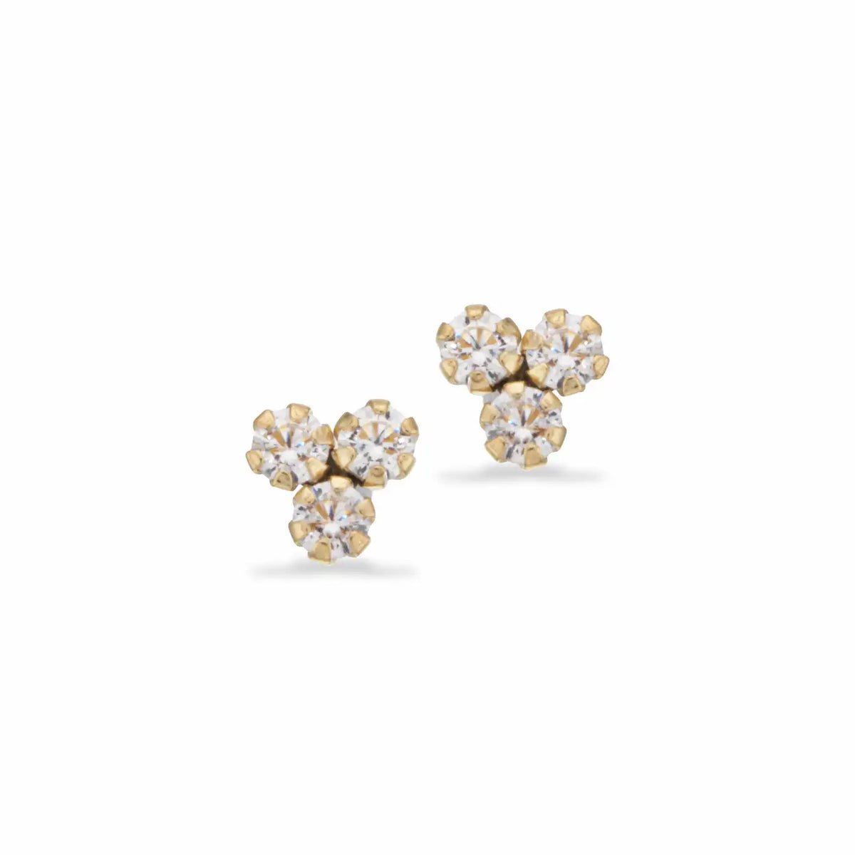 Scrouples - 8 kt guld ørestikkere med syntetisk zirkon - Model: 122513