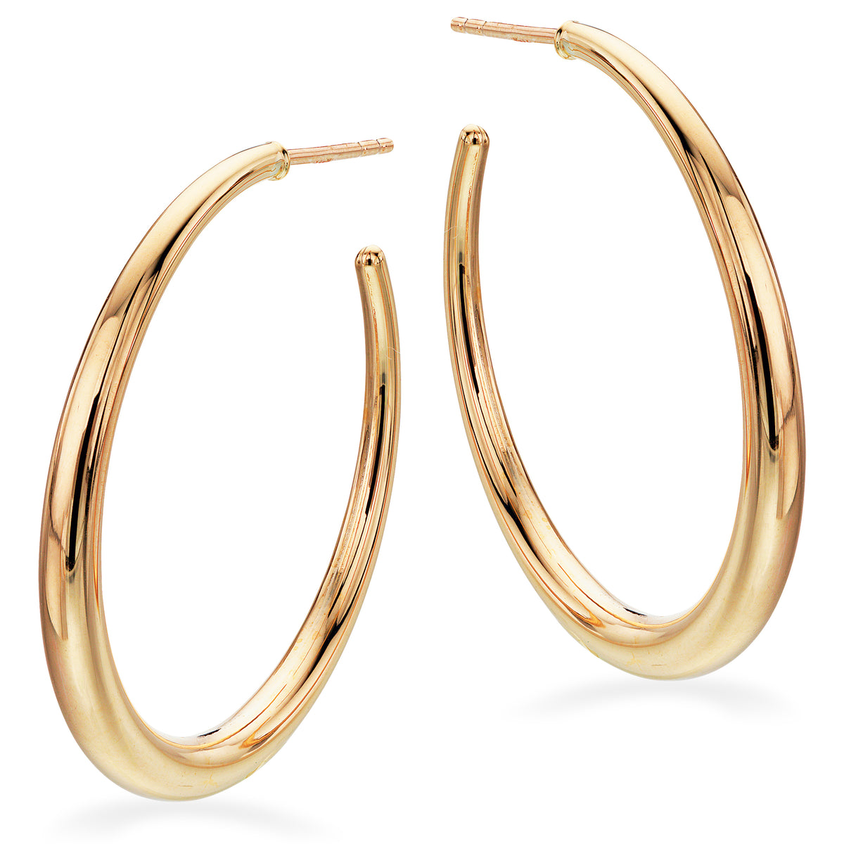 Scrouples - 8 kt guld halv creoler 30 mm - Model: 122823