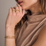 SIF JAKOBS - DORNO DUE armbånd, forgyldt sølv - MODEL: B2462-YG