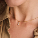 SIF JAKOBS - Halskæde Ellera Ovale Piccolo - MODEL: SJ-N2414-CZ-YG