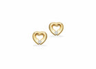 Scrouples - 8 kt guld hjerte ørestikkere - Model: 123333