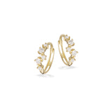 Scrouples - 8 kt guld creoler med syntetiske zirkoner - Model: 124503