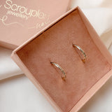 Scrouples - 8 kt. guld creoler 18 mm cubic zir. - Model: 124823