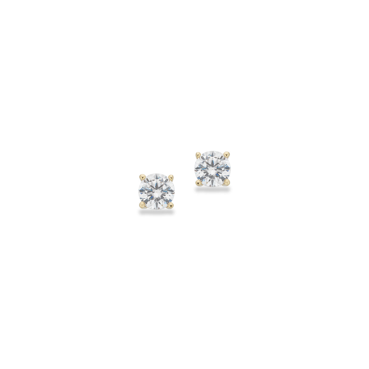 Scrouples - 8 kt guld ørestikker med syntetiske zirkoner - Model: 124863