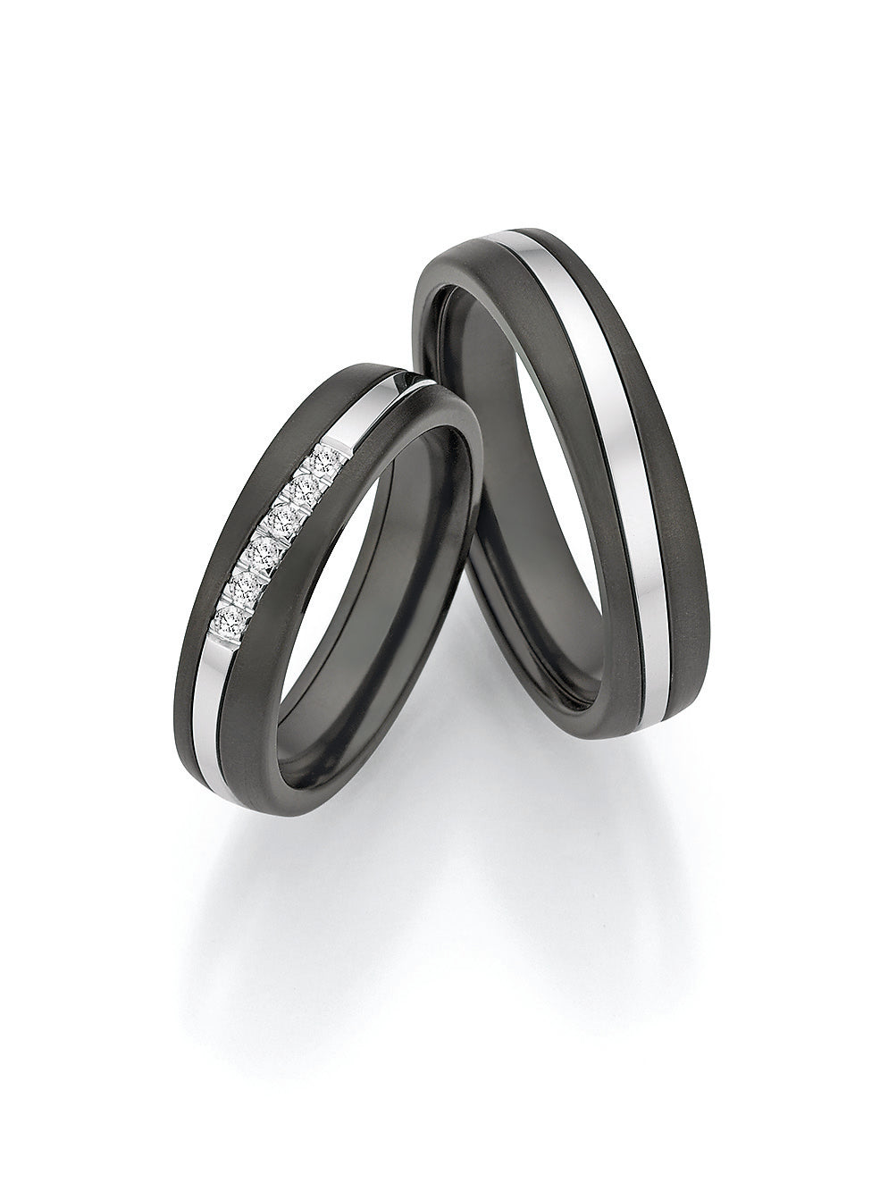 BN - SURFING COLORS forlovelsesringe med diamanter i damering - Model: 14/20010-14/20020 1455