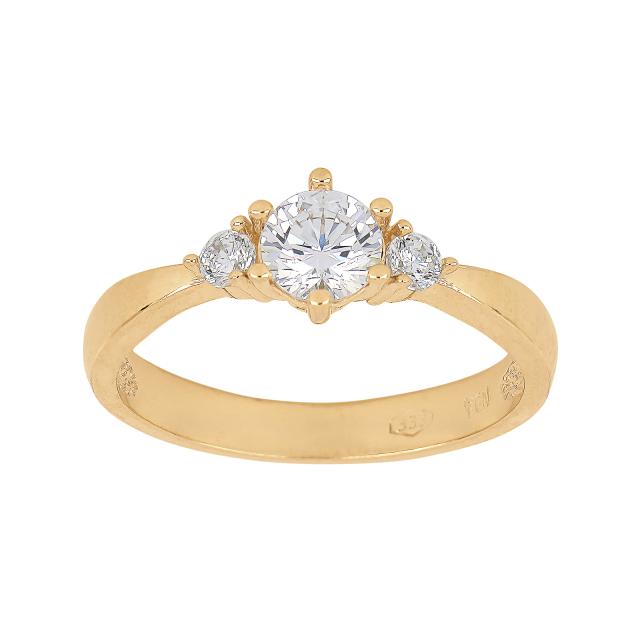 Nordahl Andersen - 8 kt. guldring m. cz. sten - Model: 10428400300